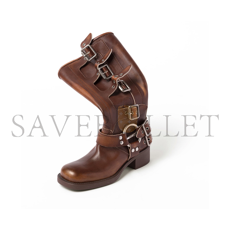 MIU MIU LEATHER BOOTS 5W792D